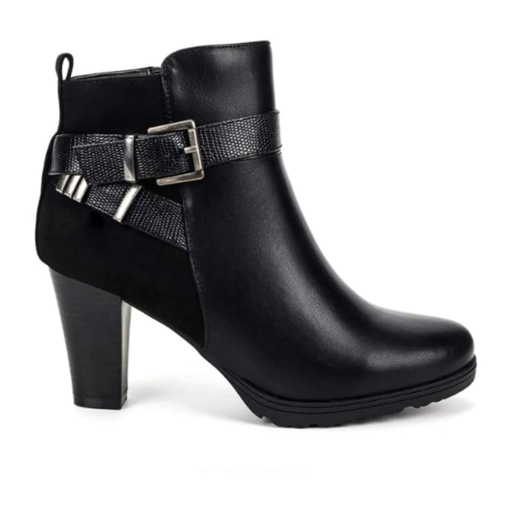 *NEW* Mysoft Women's Black Short Boots w/ Zipper Ankle Booties Size 8.5